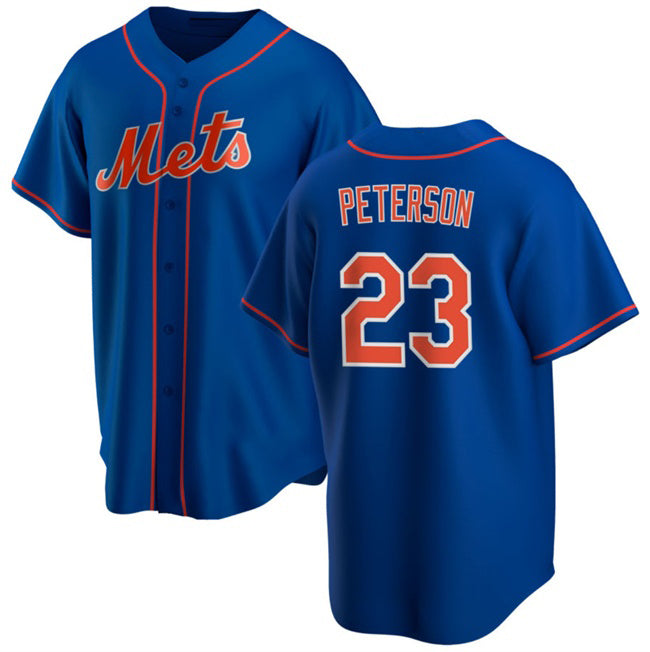 New York Mets #23 David Peterson Royal HeidiMiller Cool Base Stitched Jersey