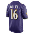 B.Ravens #16 Tylan Wallace Purple HeidiMiller Game Jersey