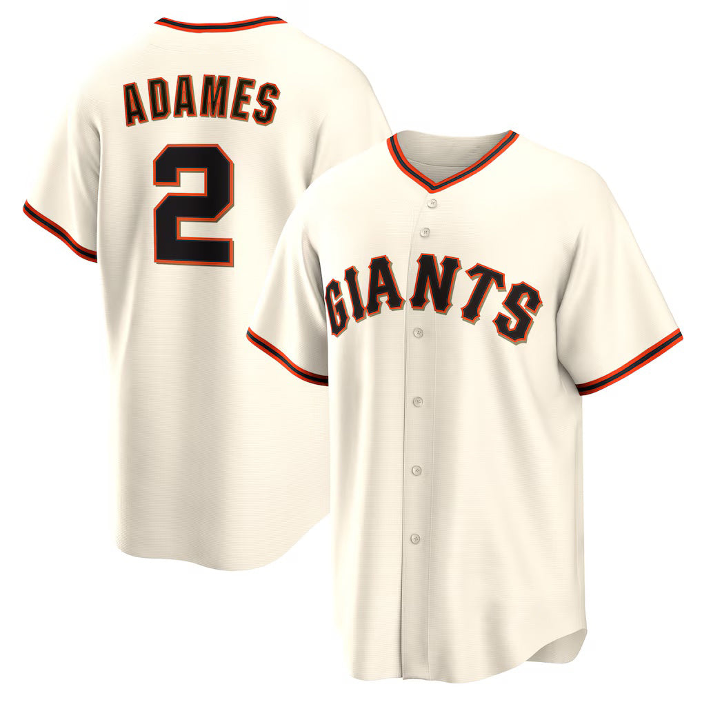 San Francisco Giants #2 Willy Adames HeidiMiller Cream Home Replica Jersey