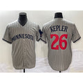 Minnesota Twins #26 Max Kepler Gray HeidiMiller Cool Base Stitched Jersey