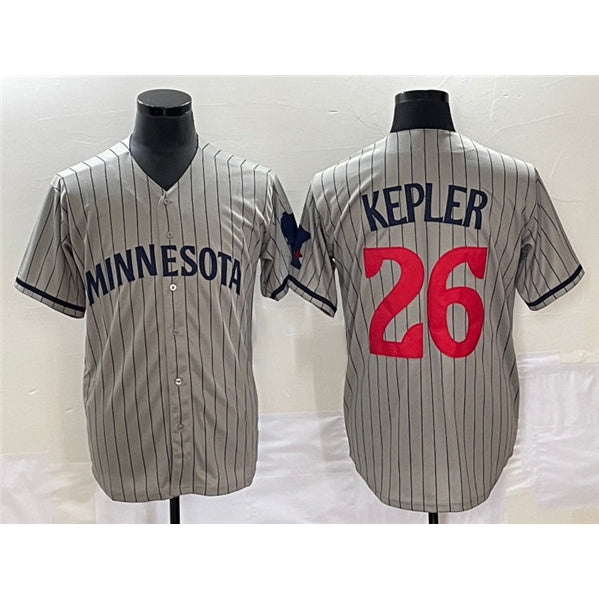 Minnesota Twins #26 Max Kepler Gray HeidiMiller Cool Base Stitched Jersey