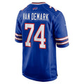 B.Bills #74 Ryan Van Demark Royal HeidiMiller Game Player Jersey