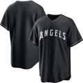 Los Angeles Angels Blank Black HeidiMiller Lights Out Limited Stitched Jersey