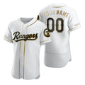 Custom Texas Rangers White HeidiMiller Stitched Flex Base Golden Edition Jersey