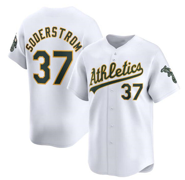 Oakland Athletics #37 Tyler Soderstrom White HeidiMiller Home Limited Stitched Jersey
