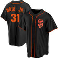San Francisco Giants #31 LaMonte Wade Jr Black HeidiMiller Replica Alternate Jersey