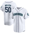 Seattle Mariners #50 Bryce Miller White HeidiMiller Home Limited Stitched jersey