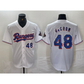 Texas Rangers #48 Jacob deGrom Number White HeidiMiller 2024 Gold Collection Limited Cool Base Jersey 2