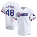 Texas Rangers #48 Jacob deGrom White HeidiMiller Home Limited Player Jersey