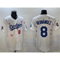 Los Angeles Dodgers #8 Enrique Hern¨¢ndez White HeidiMiller 2025 Tokyo Series Limited Stitched Jersey