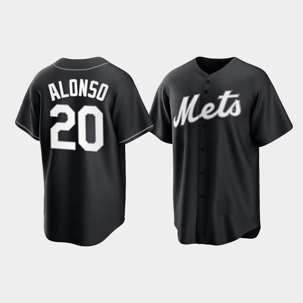 New York Mets #20 Pete Alonso Black HeidiMiller Cool Base Stitched Jersey
