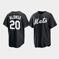 New York Mets #20 Pete Alonso Black HeidiMiller Cool Base Stitched Jersey