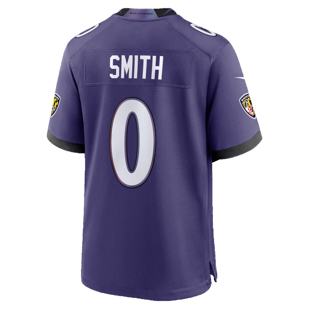 B.Ravens #0 Roquan Smith Purple HeidiMiller Team Game Jersey 2