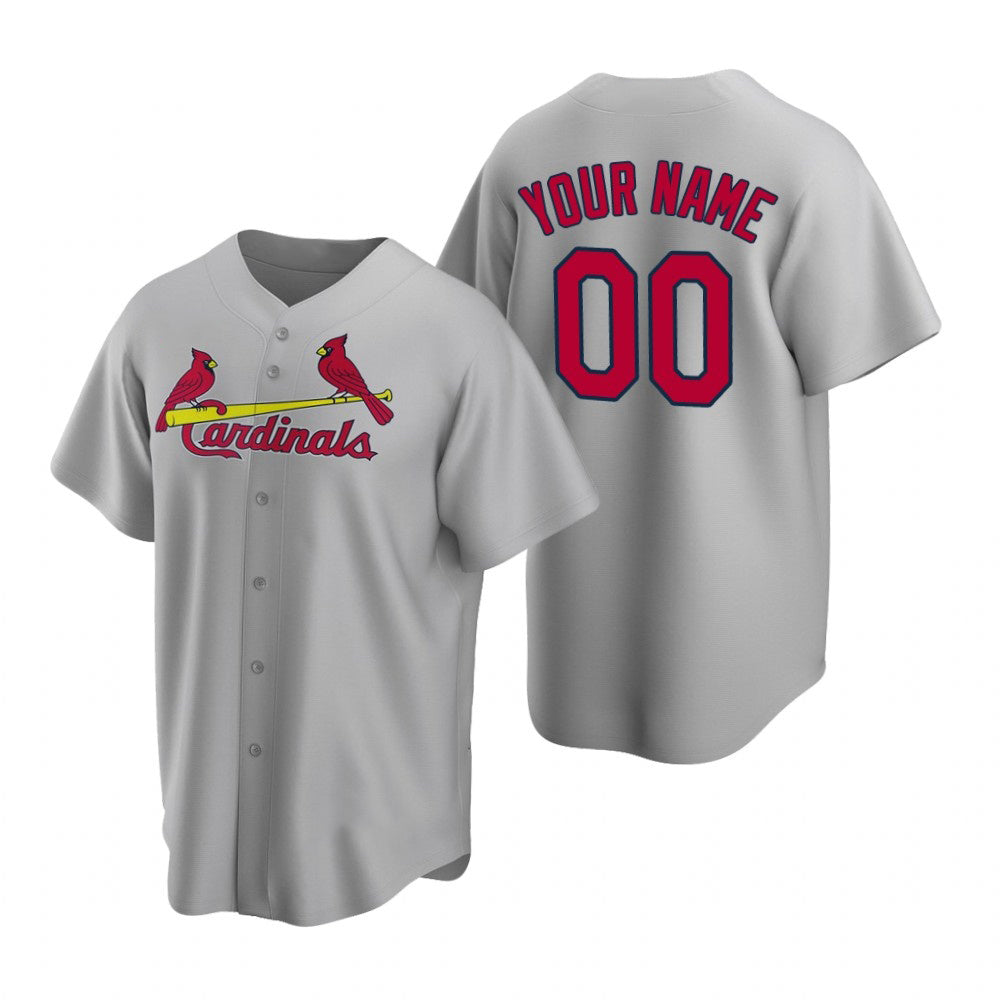 Custom St. Louis Cardinals Gray HeidiMiller Stitched Cool Base Road Jersey