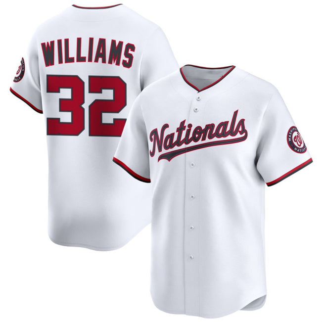 Washington Nationals #32 Trevor Williams White HeidiMiller 2025 Home Limited Stitched Jersey