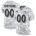 Custom B.Ravens Active Player 2024 F.U.S.E Arctic Camo HeidiMiller Salute To Service Limited Stitched Football Jersey