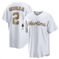 Miami Marlins #2 Jazz Chisholm Jr. White HeidiMiller 2022 All-Star Cool Base Stitched Jersey
