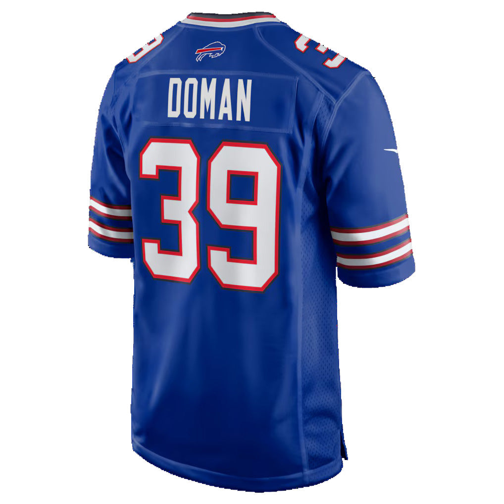 B.Bills #39 Tommy Doman Royal HeidiMiller Team Game Jersey