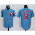 Philadelphia Phillies #8 Nick Castellanos Blue HeidiMiller Cool Base Stitched Jersey