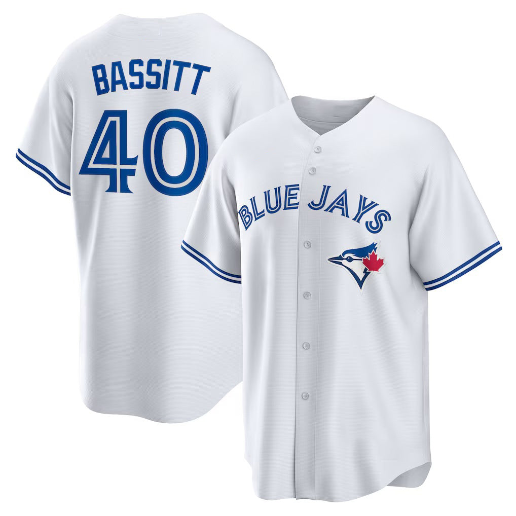 Toronto Blue Jays #40 Chris Bassitt White HeidiMiller Home Replica Jersey