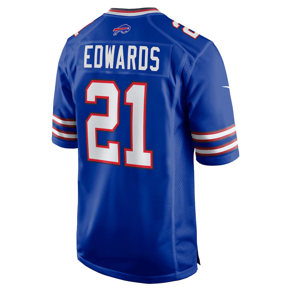 B.Bills #21 Mike Edwards Royal HeidiMiller Game Jersey