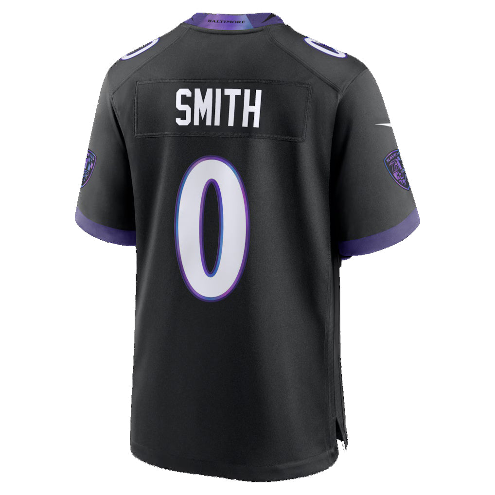 B.Ravens #0 Roquan Smith Black HeidiMiller Alternate Game Jersey
