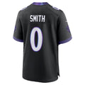B.Ravens #0 Roquan Smith Black HeidiMiller Alternate Game Jersey