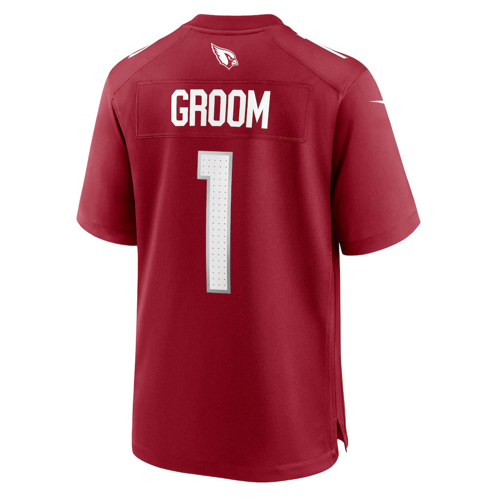 A.Cardinals Number #1 Groom HeidiMiller Cardinal Game Jersey