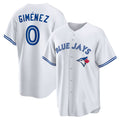 Toronto Blue Jays #0 Andres Gimenez White HeidiMiller Home Replica Jersey