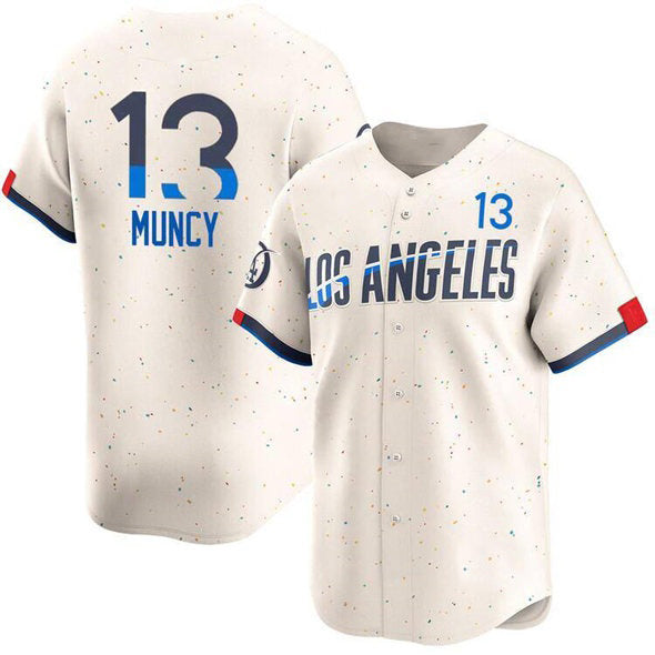 Los Angeles Dodgers #13 Max Muncy Cream HeidiMiller 2024 City Connect Limited Stitched Jersey