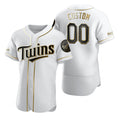 Custom Minnesota Twins White HeidiMiller Stitched Flex Base Golden Edition Jersey
