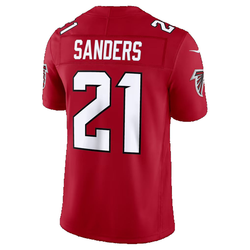 A.Falcons #21 Deion Sanders Red HeidiMiller Vapor F.U.S.E. Stitched Retired Limited Jersey