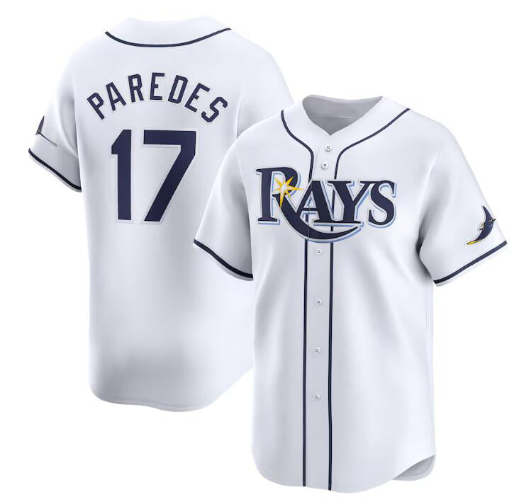Tampa Bay Rays #17 Isaac Paredes White HeidiMiller Home Limited Stitched Jersey