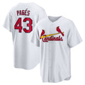 St. Louis Cardinals #43 Pedro Pag¨¦s White HeidiMiller Home Replica Jersey