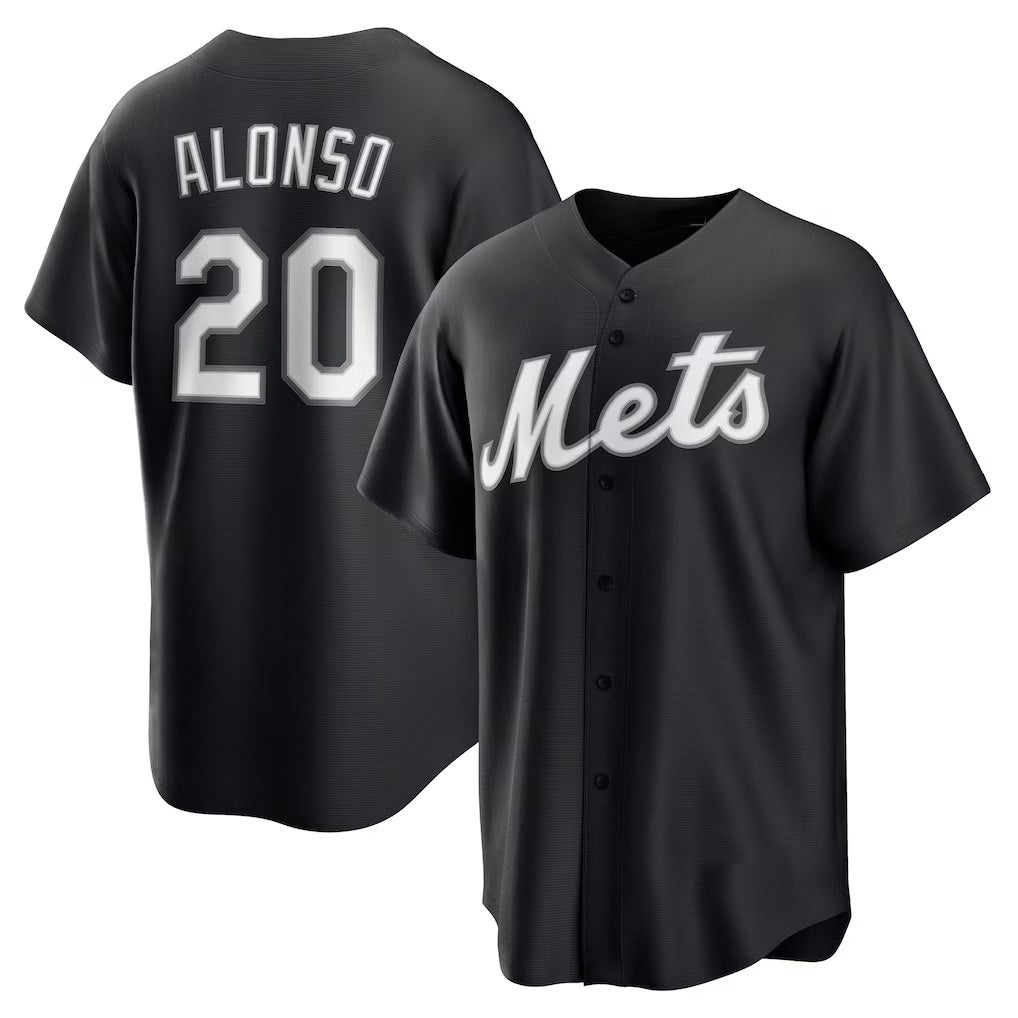 New York Mets #20 Pete Alonso Black HeidiMiller Replica Player Jersey