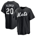 New York Mets #20 Pete Alonso Black HeidiMiller Replica Player Jersey