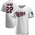 Minnesota Twins #22 Miguel Sano White HeidiMiller Home Authentic Player Jersey