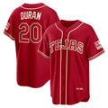 Texas Rangers #20 Ezequiel Duran Red HeidiMiller 2026 City Connect Stadium Jersey