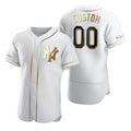Custom New York Yankees White HeidiMiller Stitched Flex Base Golden Edition Jersey