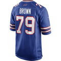B.Bills #79 Ruben Brown Royal HeidiMiller Game Retired Player Jersey