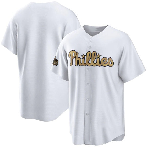 Philadelphia Phillies Blank White HeidiMiller 2022 All-Star Cool Base Stitched Jersey