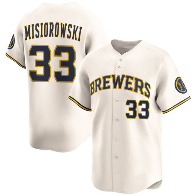 Milwaukee Brewers #33 Jacob Misiorowski Cream HeidiMiller 2025 Limited Stitched Jersey