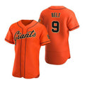 San Francisco Giants #9 Brandon Belt Orange HeidiMiller Alternate Jersey
