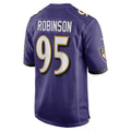 B.Ravens #95 Tavius Robinson Purple HeidiMiller Team Game Jersey