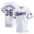Texas Rangers #36 Wyatt Langford White HeidiMiller Home Limited Player Jersey