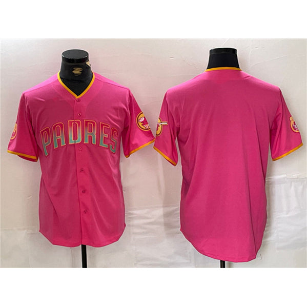 San Diego Padres Blank Pink HeidiMiller Cool Base Stitched Jersey