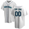 Custom Seattle Mariners White HeidiMiller Home Replica Jersey