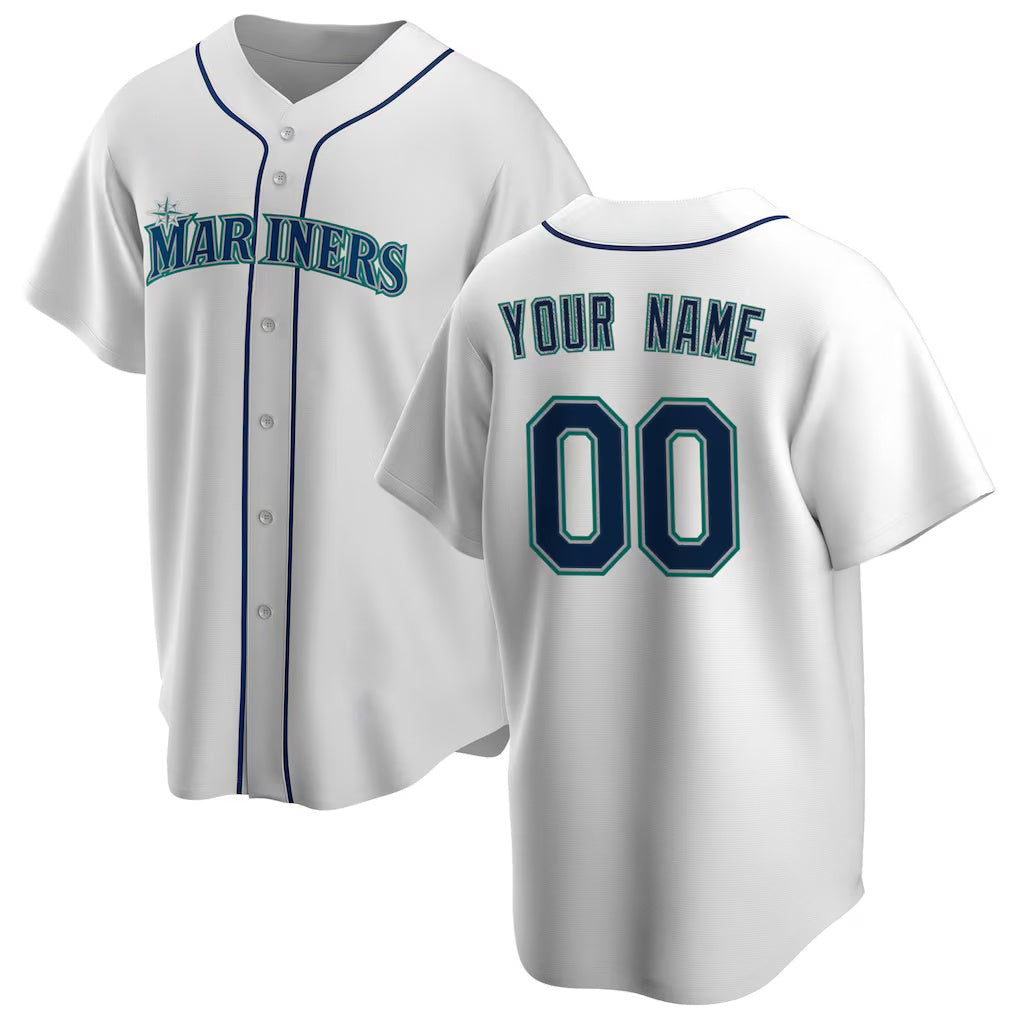 Custom Seattle Mariners White HeidiMiller Home Replica Jersey