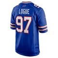 B.Bills #97 Zion Logue Royal HeidiMiller Team Game Jersey