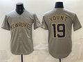 Milwaukee Brewers #19 Robin Yount Grey HeidiMiller Home Limited Stitched Jersey